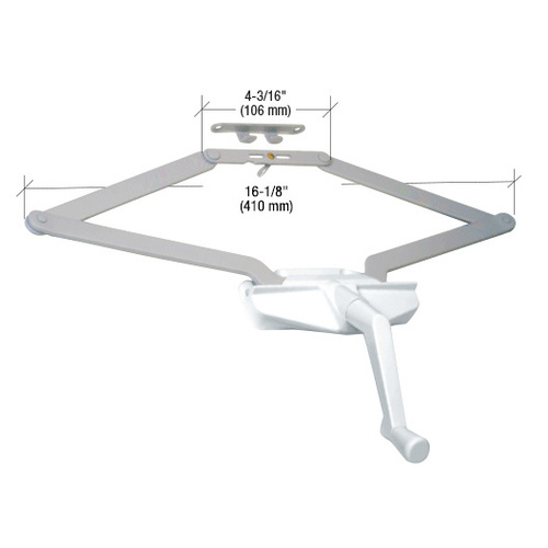 CRL EP23013 16-1/8" White Roto-Gear Awning Window Operator