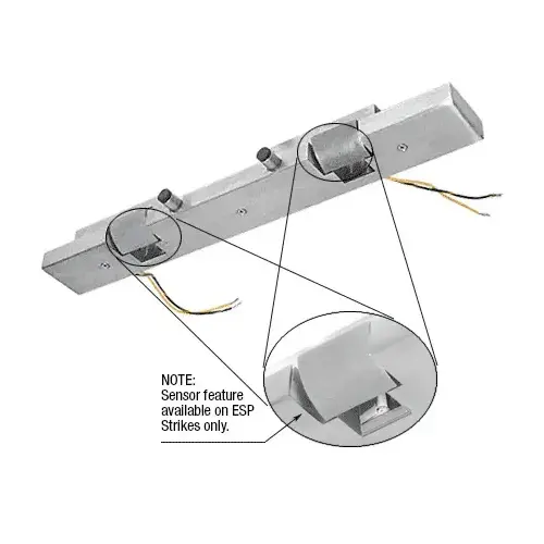 Brushed Stainless Electric Strike Keeper for Double Doors- Fail Safe