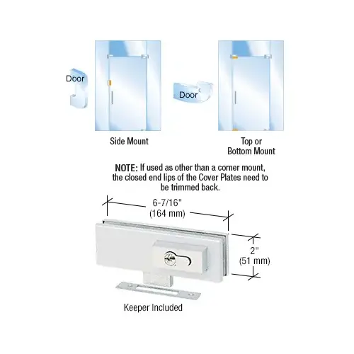 Satin Anodized EUR Series Complete Patch Lock Including Cylinder