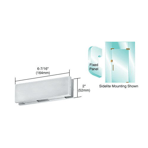 Satin Anodized EUR Series Sidelite or Glass Door Mounted Keeper