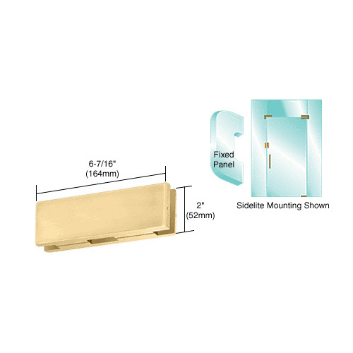 Polished Brass EUR Series Sidelite or Glass Door Mounted Keeper