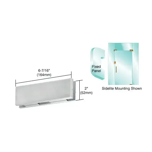 Brushed Stainless EUR Series Sidelite or Glass Door Mounted Keeper