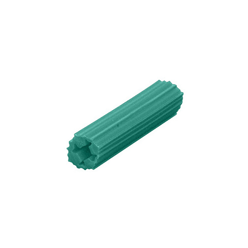 1/4" Hole, 1" Length 10-12 Screw Expanding Plastic Green Screw Anchors - pack of 100