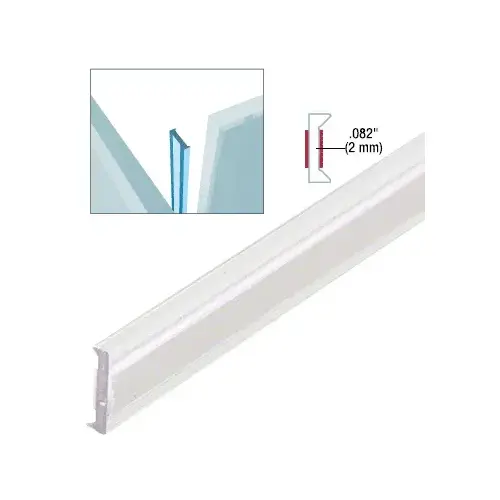 Clear Copolymer Strip for Abutment Joints - 1/2" (12mm) Tempered Glass 120" Length - pack of 5