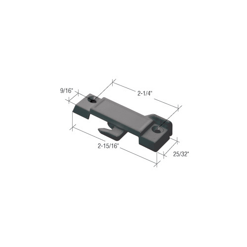 Black Sliding Window Lock with 2-1/4" Screw Holes for Guaranteed Products Windows