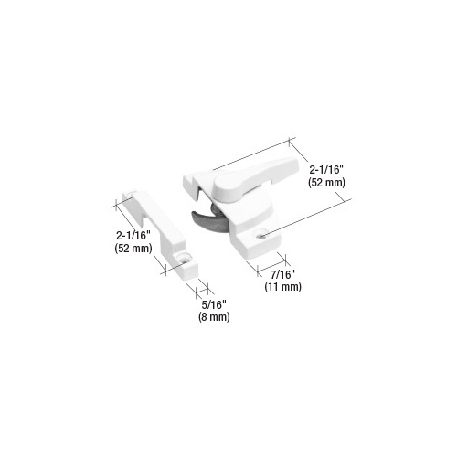 Prime-Line F2588 Sash Lock, Zinc White