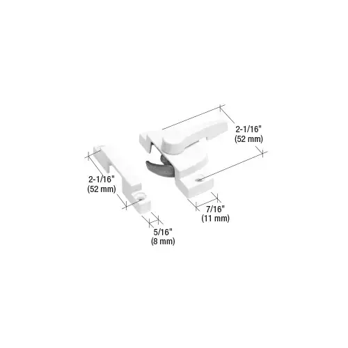 Window Sash Lock With Keeper White