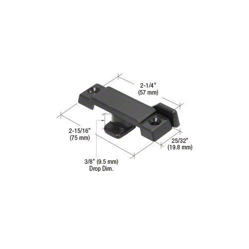 Black Window Sash Lock with 2-1/4" Screw Holes for Krestmark Single Hung Windows