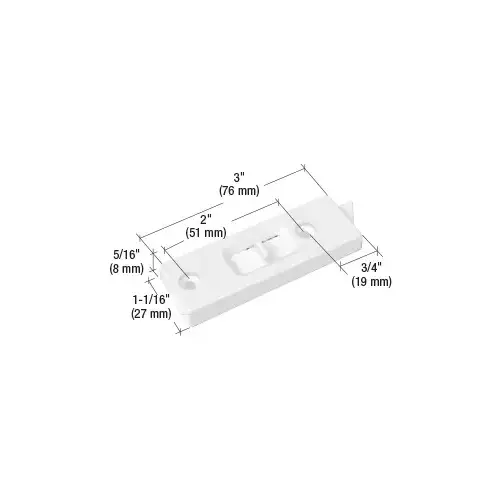 CRL F2598 Tilt Window Latch with 2" Screw Holes White