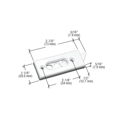 CRL F2627 White Tilt Window Latch with 2-1/8" Screw Holes
