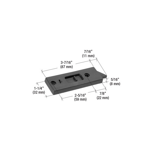 CRL F2697 Black Tilt Window Lock with 2-5/16" Screw Holes