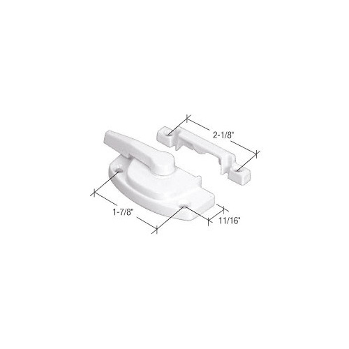 White Sash Lock with 1-7/8" Screw Holes