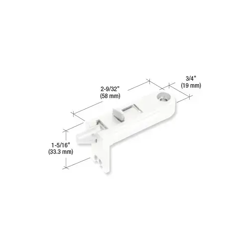 White Tilt Window Latch for Keller