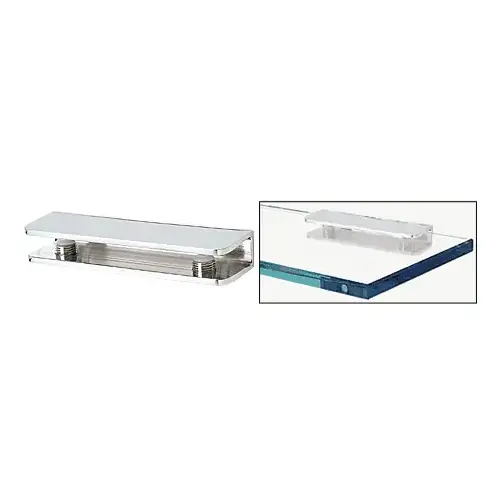 CRL FA11CH Polished Chrome Rectangular Interior Shower Shelf Clamp