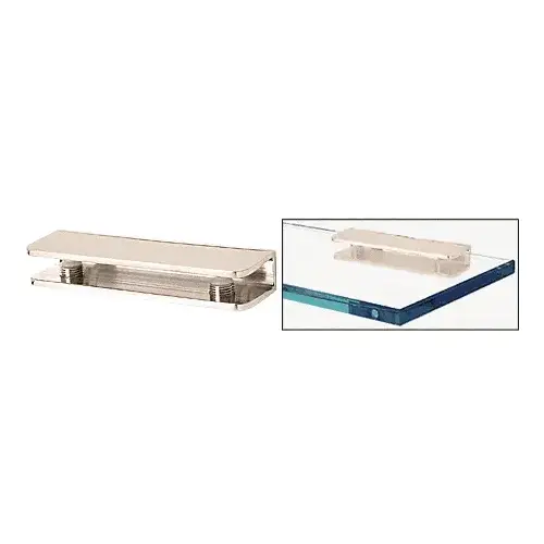 Polished Nickel Rectangular Interior Shower Shelf Clamp