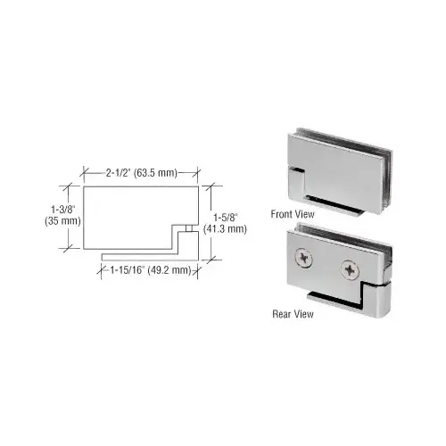 Brushed Nickel Surface Mount Cabinet Pivot Hinge - pack of 2