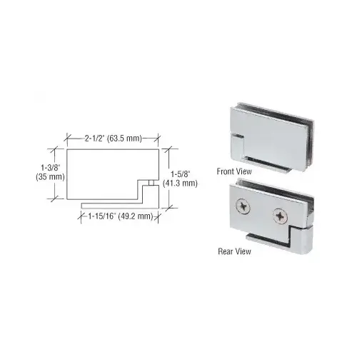 CRL FA50SC Satin Chrome Surface Mount Cabinet Pivot Hinges - pack of 2