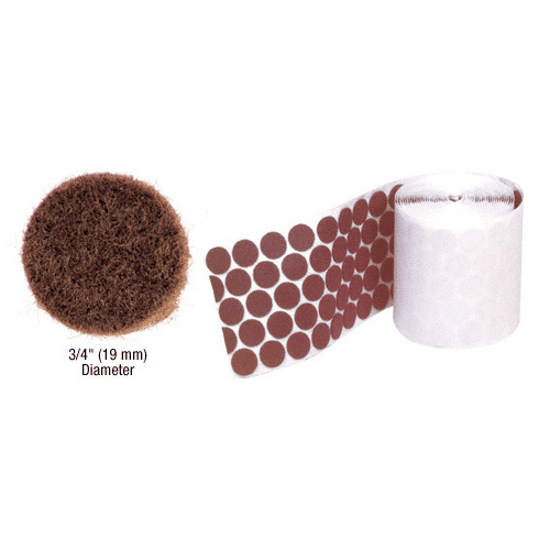 CRL FA5BRW Brown 3/4" x 1/16" Felt Glass Protectors