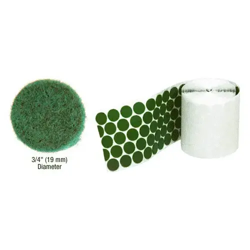 CRL FA5GRN Green 3/4" x 1/16" Felt Glass Protectors