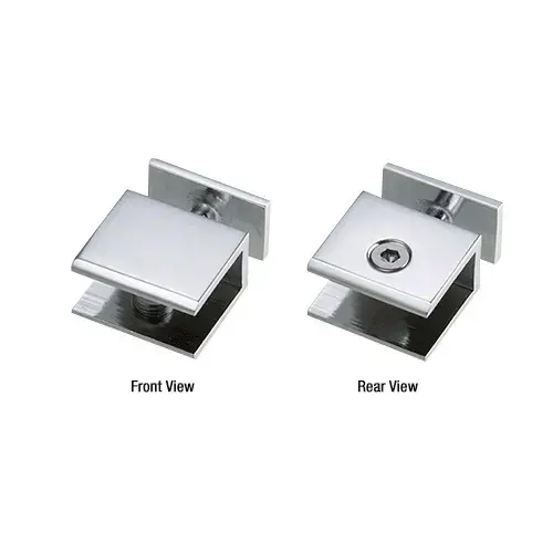 CRL FA80CH Polished Chrome Thru-Glass Square Cornered Shelf Clamp