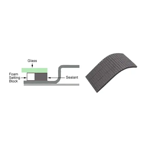 1/4" Height Windshield Foam Support Blocks in a Full Case Black