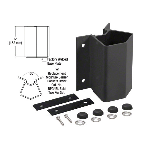 CRL FB4BL Matte Black Outside 135 Degree Fascia Mounted Bracket