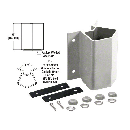 CRL FB4S Silver Metallic Outside 135 Degree Fascia Mounted Bracket