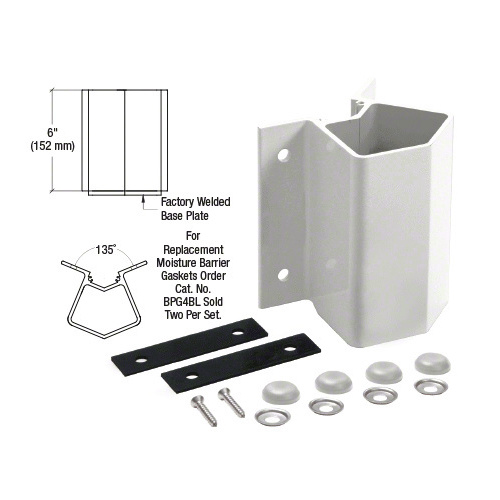 CRL FB4W Sky White Outside 135 Degree Fascia Mounted Bracket