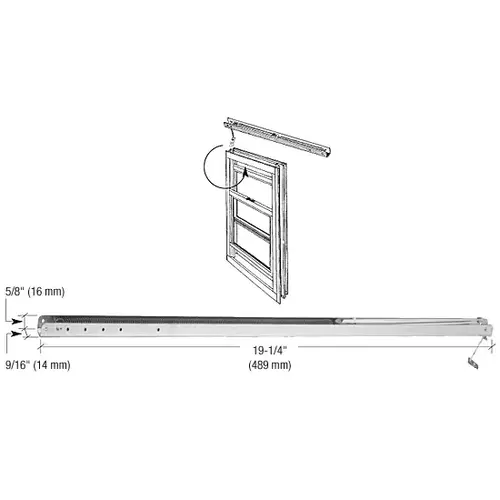CRL FC153 19-1/4" Overhead Channel Balance # 153 Mill