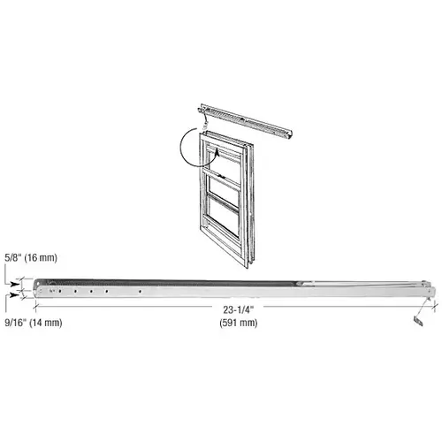 CRL FC163 23-1/4" Overhead Channel Balance # 163 Mill