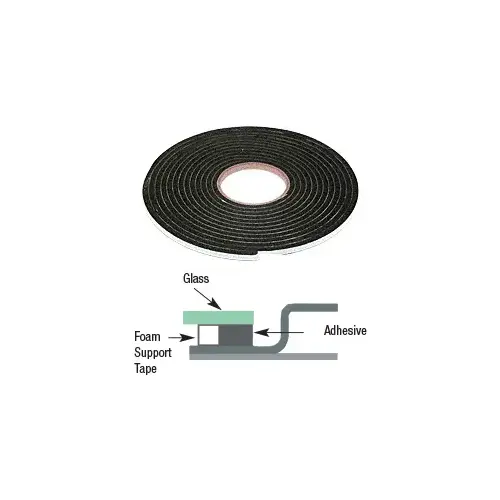 Double-Sided Adhesive Windshield Support Foam Tape - 1/4" x 16' - pack of 12