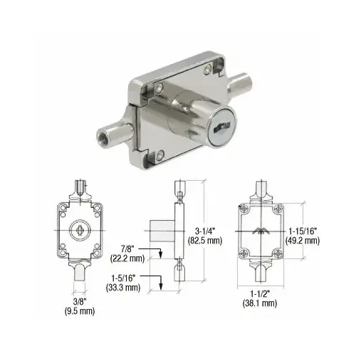 CRL FG765X KCS Chrome Furniture Lock High Security Discontinued Item.