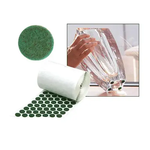 CRL FGP126 1/2" x 1/16" Felt Glass Protectors Green