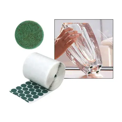 CRL FGP346 3/4" x 1/16" Felt Glass Protectors Green