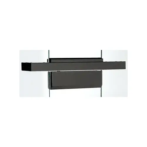 Black Powder Coated Custom Length Single Door Floating Header