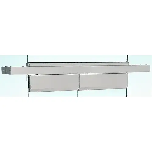 Brushed Stainless 4-1/2" Custom Length Double Door Floating Header