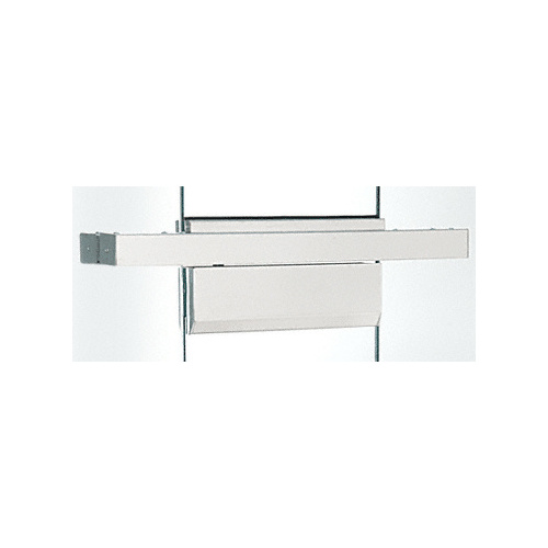 Polished Stainless Single Floating Header for Overhead Concealed Door Closers - Custom Length