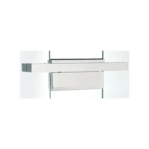 Polished Stainless Single Floating Header for Overhead Concealed Door Closers - Custom Length