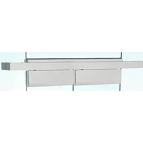 Satin Anodized Double Floating Header for Overhead Concealed Door Closers - Custom Length