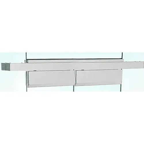 Satin Anodized Double Floating Header for Overhead Concealed Door Closers - for 72" Wide Opening