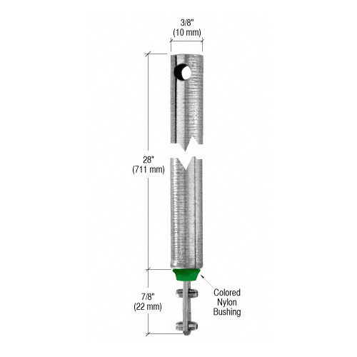 28" Tubular Spiral Tilt Window Balance Green Bushing