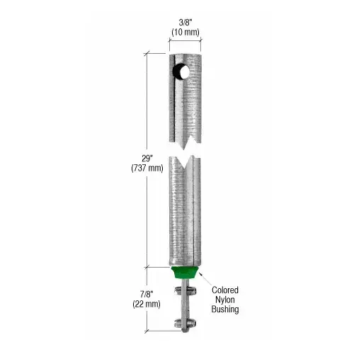 29" Tubular Spiral Tilt Window Balance Green Bushing