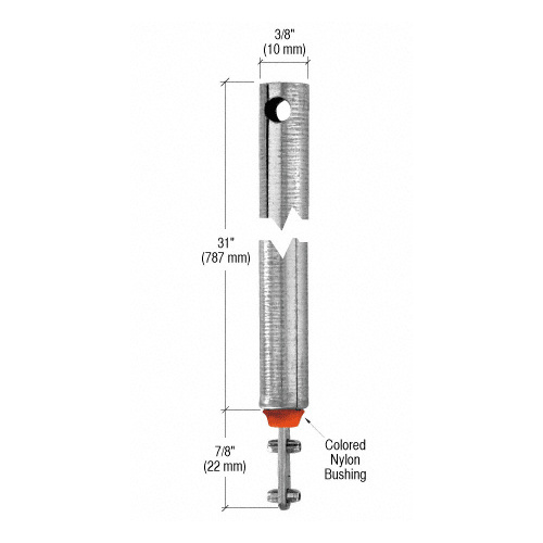 31" Tubular Spiral Tilt Window Balance Red Bushing