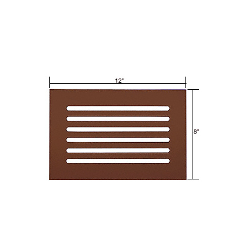 Bronze Flat Acrylic 12" x 8" Mirror Grille