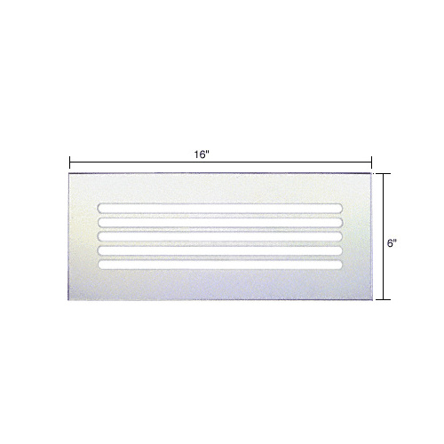 CRL FMG1660 Clear Flat Acrylic 16" x 6" Mirror Grille