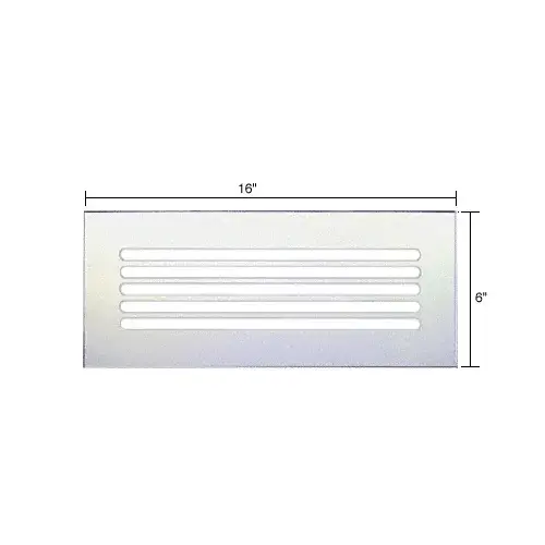 Clear Flat Acrylic 16" x 6" Mirror Grille