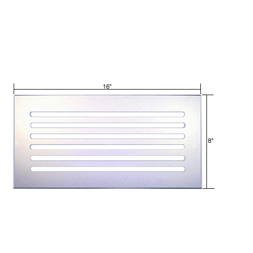 Clear Flat Acrylic 16" x 8" Mirror Grille