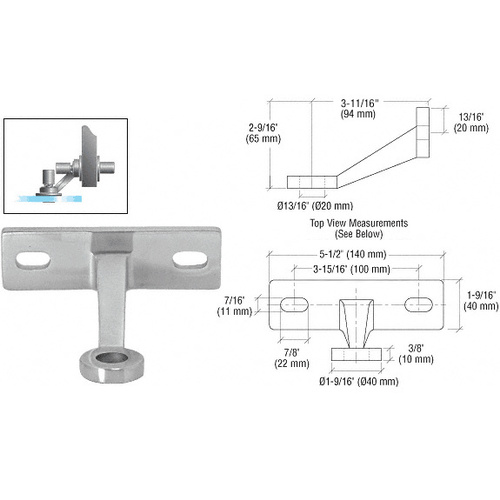 Brushed Stainless Heavy-Duty Spider Fitting Single Arm Wall Mount Frame