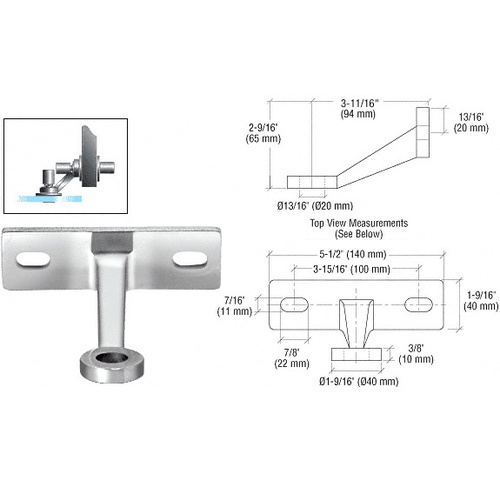 Polished Stainless Heavy-Duty Spider Fitting Single Arm Wall Mount Frame Spider