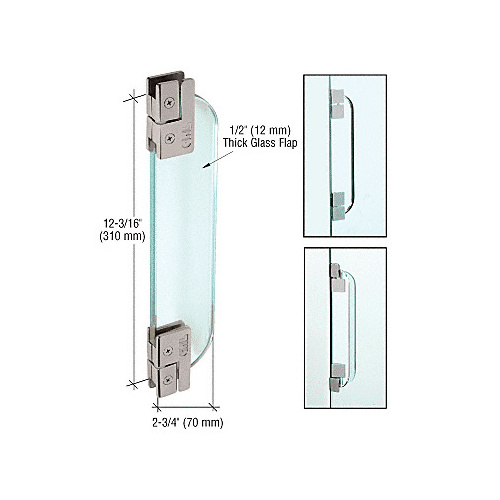 Brushed Nickel Frameless Mail Slot